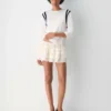 Jupe-short en popeline Theo