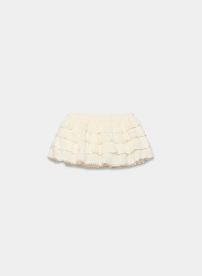 Jupe-short en popeline Theo