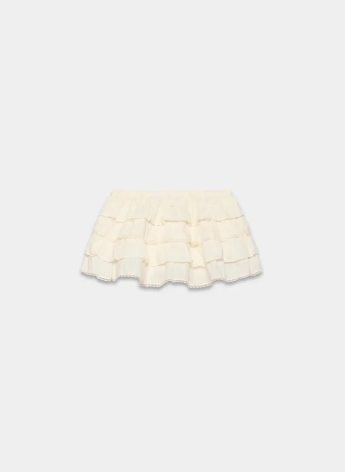 Jupe-short en popeline Theo