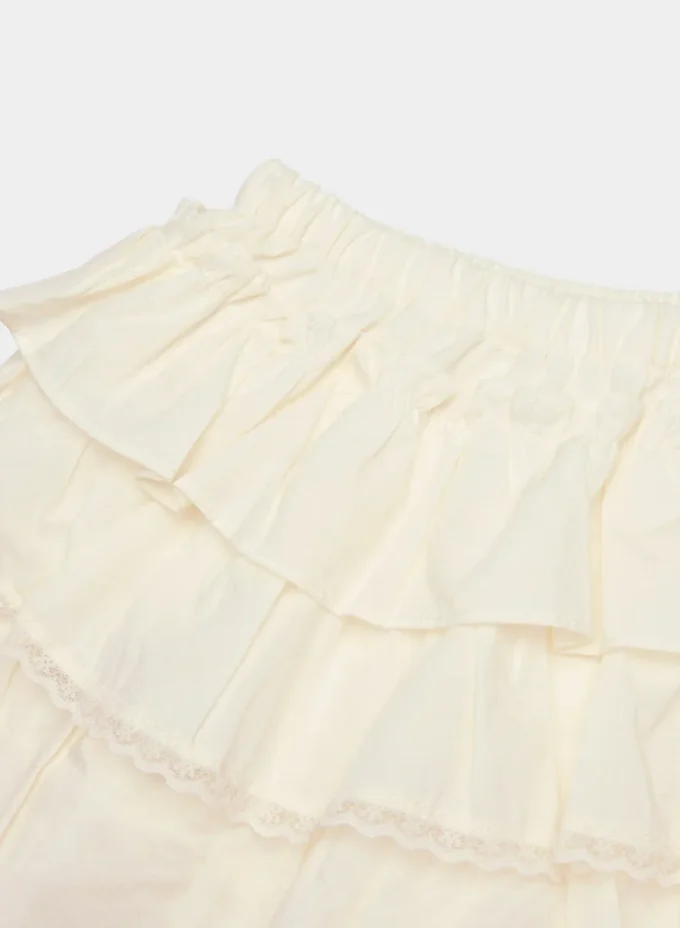 Jupe-short en popeline Theo