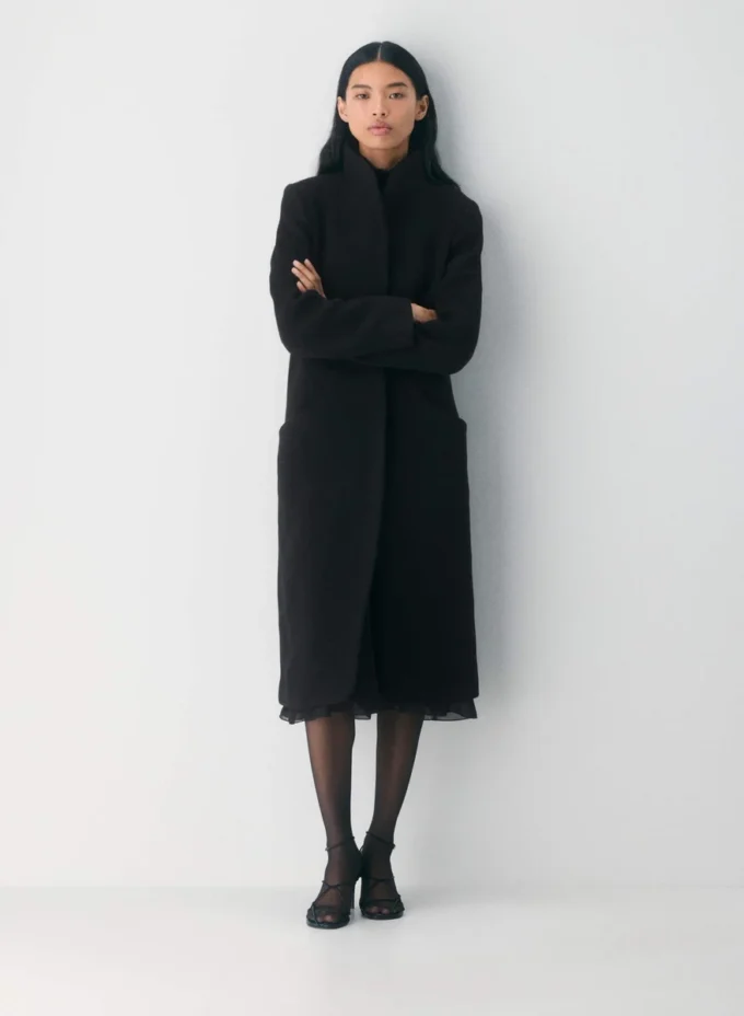 Le manteau long Cocoon – Laine douce et cachemire