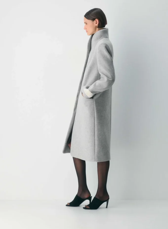 Le manteau long Cocoon – Laine et cachemire de luxe