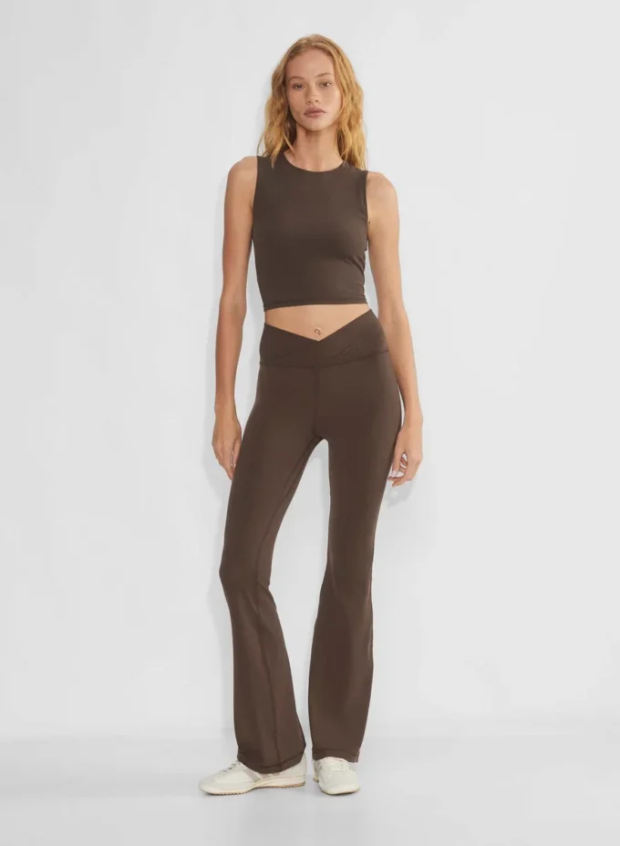 Legging évasé taille haute croisée BUTTER 32 pouces