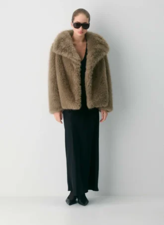 Manteau St. Moritz – Fausse fourrure arctique