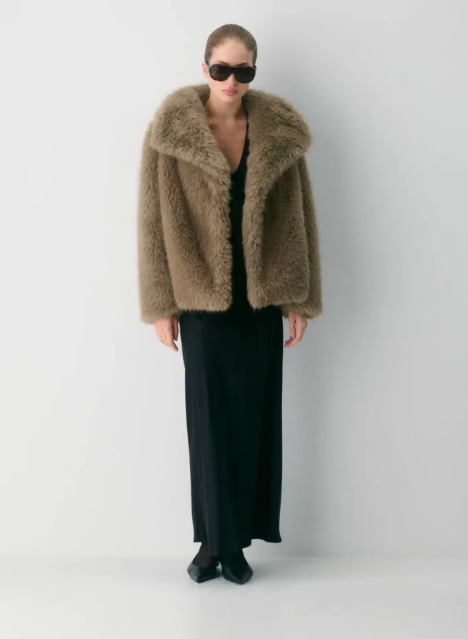 Manteau St. Moritz – Fausse fourrure arctique