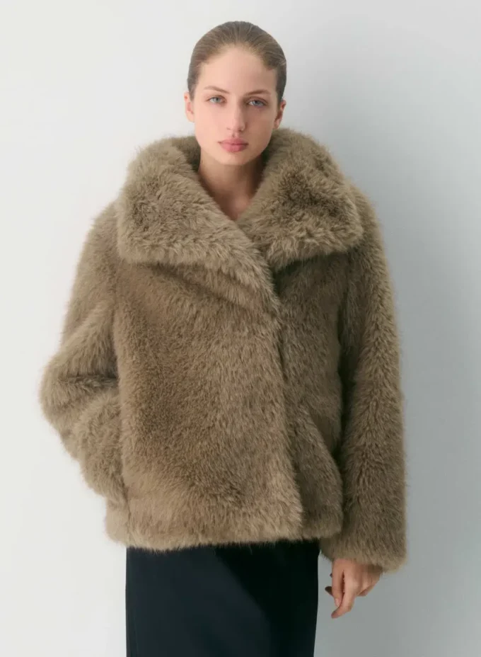 Manteau St. Moritz – Fausse fourrure arctique