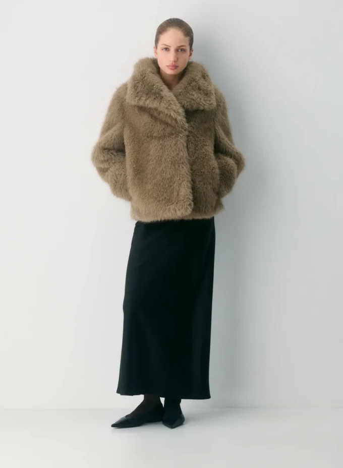 Manteau St. Moritz – Fausse fourrure arctique