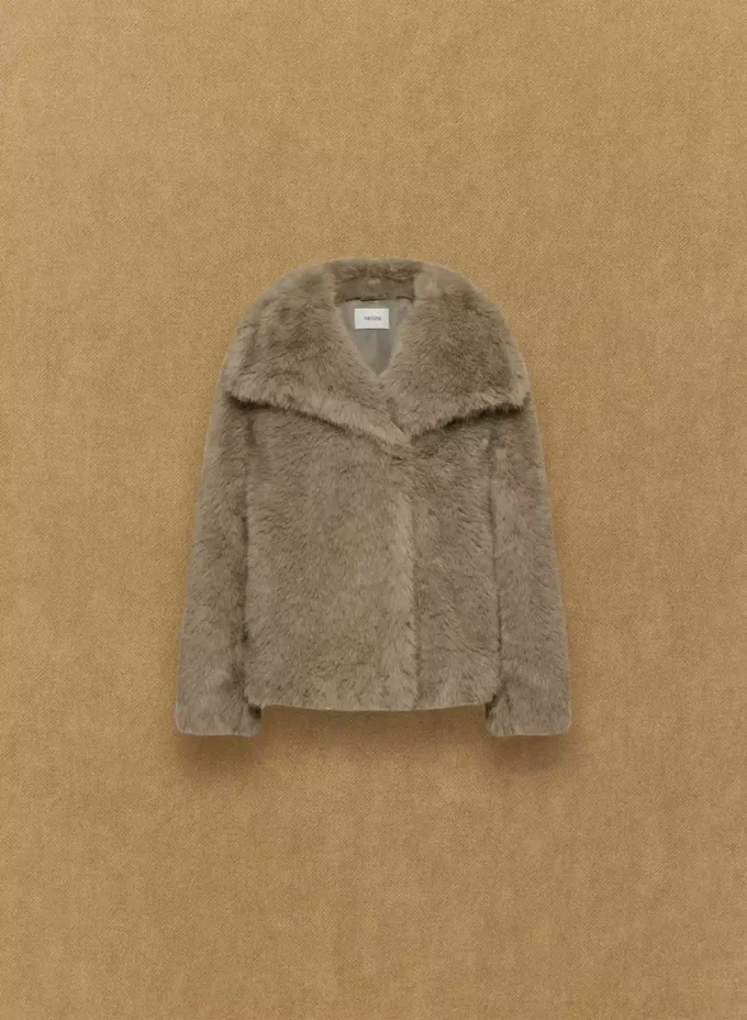 Manteau St. Moritz – Fausse fourrure arctique