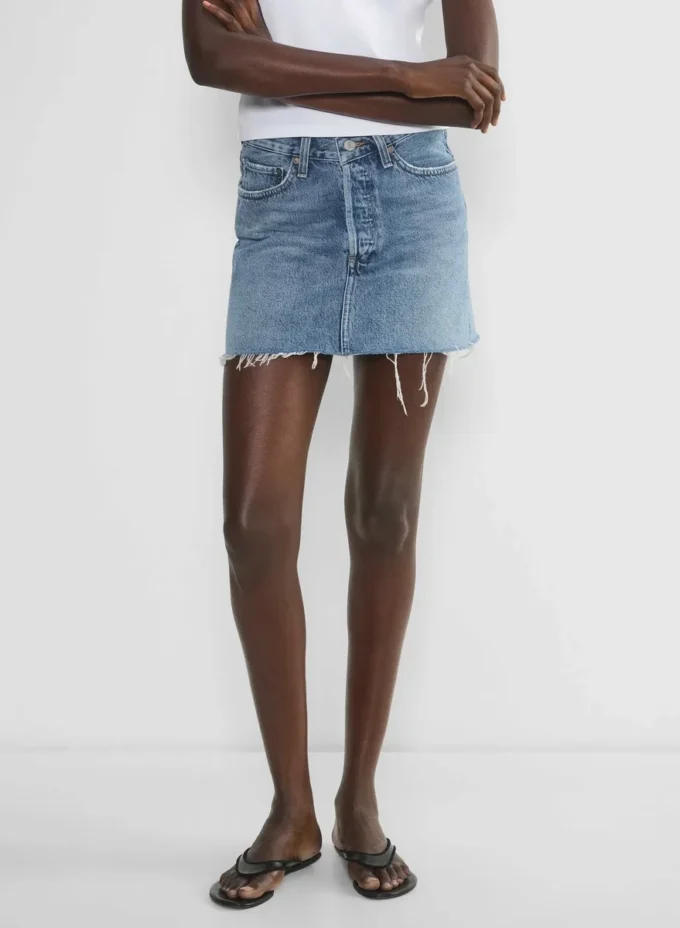 Mini-jupe à taille en V AGOLDE