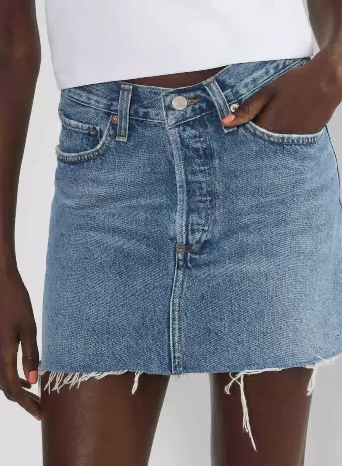 Mini-jupe à taille en V AGOLDE