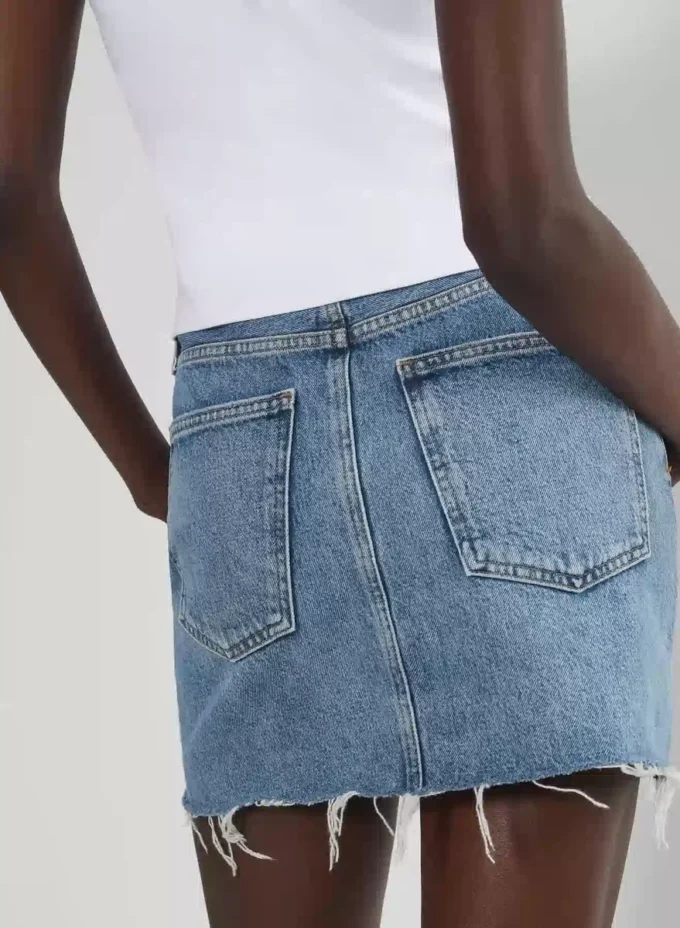Mini-jupe à taille en V AGOLDE