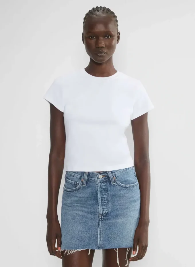 Mini-jupe à taille en V AGOLDE