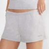 Mini-short boyfriend en molleton confortable à taille basse