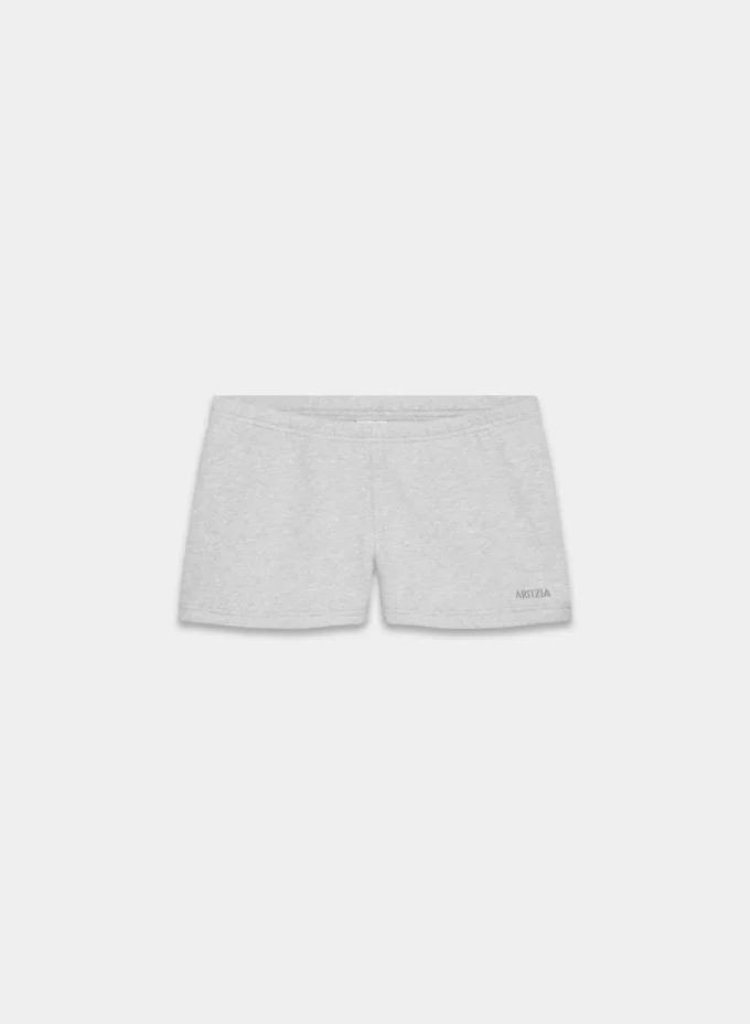 Mini-short boyfriend en molleton confortable à taille basse