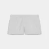 Mini-short boyfriend en molleton confortable à taille basse