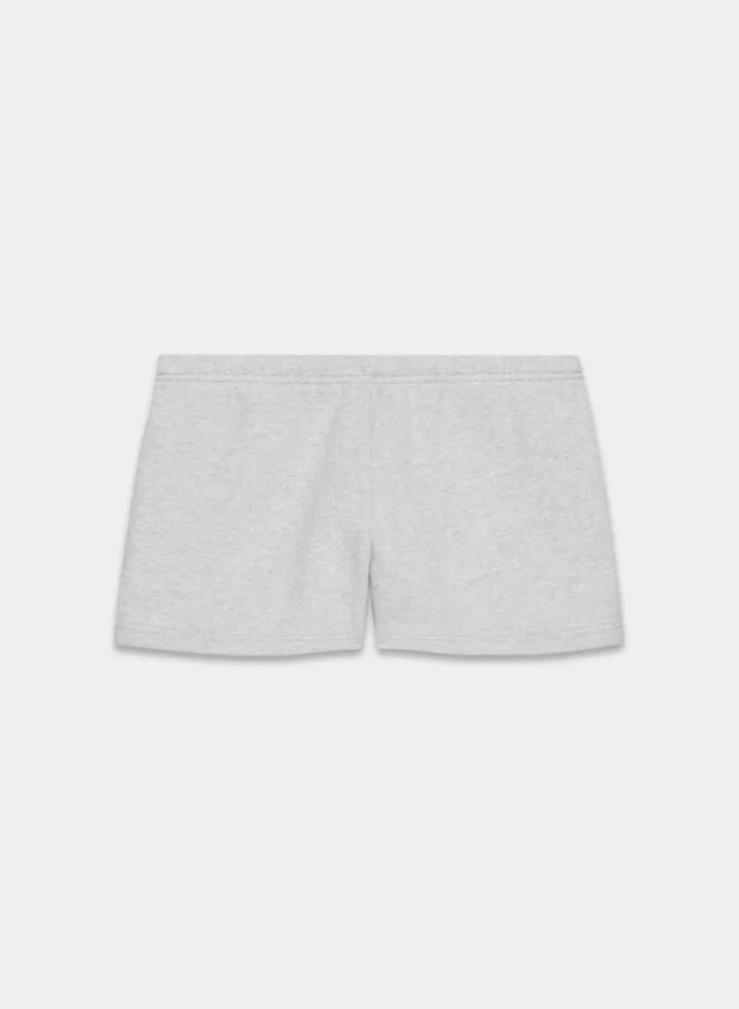 Mini-short boyfriend en molleton confortable à taille basse