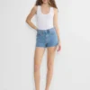 Mini-short en denim taille haute Jodie de Denim Forum