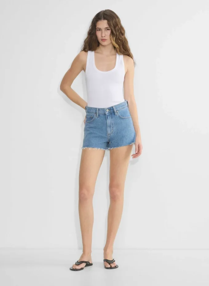 Mini-short en denim taille haute Jodie de Denim Forum