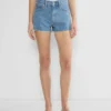 Mini-short en denim taille haute Jodie de Denim Forum