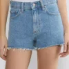 Mini-short en denim taille haute Jodie de Denim Forum