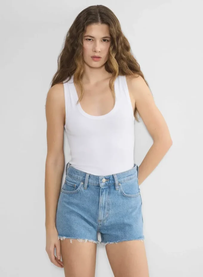 Mini-short en denim taille haute Jodie de Denim Forum
