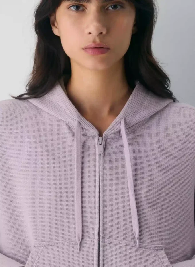 Nouveau sweat à capuche zippé Wafflex Eddy