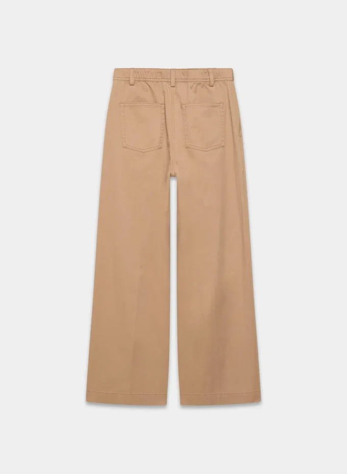 Pantalon chino ample à taille haute