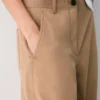 Pantalon chino décontracté à taille haute et jambes droites