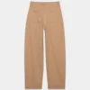 Pantalon chino décontracté à taille haute et jambes droites