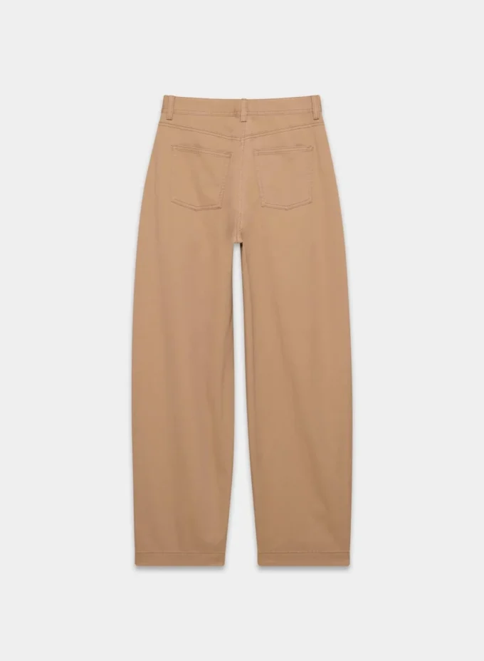 Pantalon chino décontracté à taille haute et jambes droites