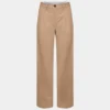 Pantalon chino à taille haute et larges plis
