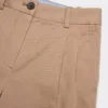 Pantalon chino à taille haute et larges plis