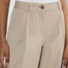 Pantalon chino taille mi-haute coupe carotte