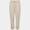 Pantalon chino taille mi-haute coupe carotte