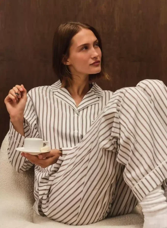 Pantalon de pyjama en popeline Laze
