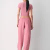 Pantalon de survêtement à coutures boyfriend en molleton douillet