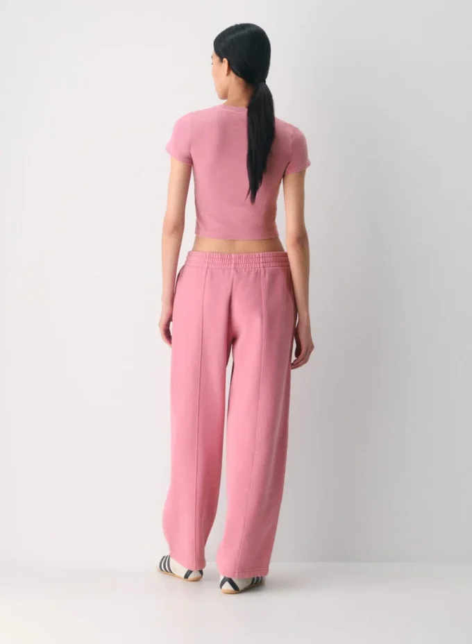 Pantalon de survêtement à coutures boyfriend en molleton douillet
