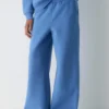 Pantalon de survêtement à larges bandes en molleton douillet