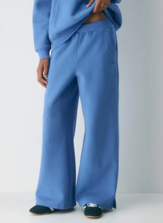 Pantalon de survêtement à larges bandes en molleton douillet