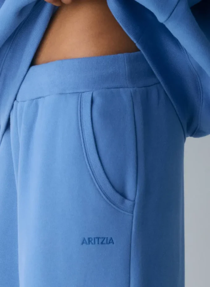 Pantalon de survêtement à larges bandes en molleton douillet