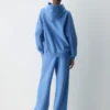 Pantalon de survêtement à larges bandes en molleton douillet
