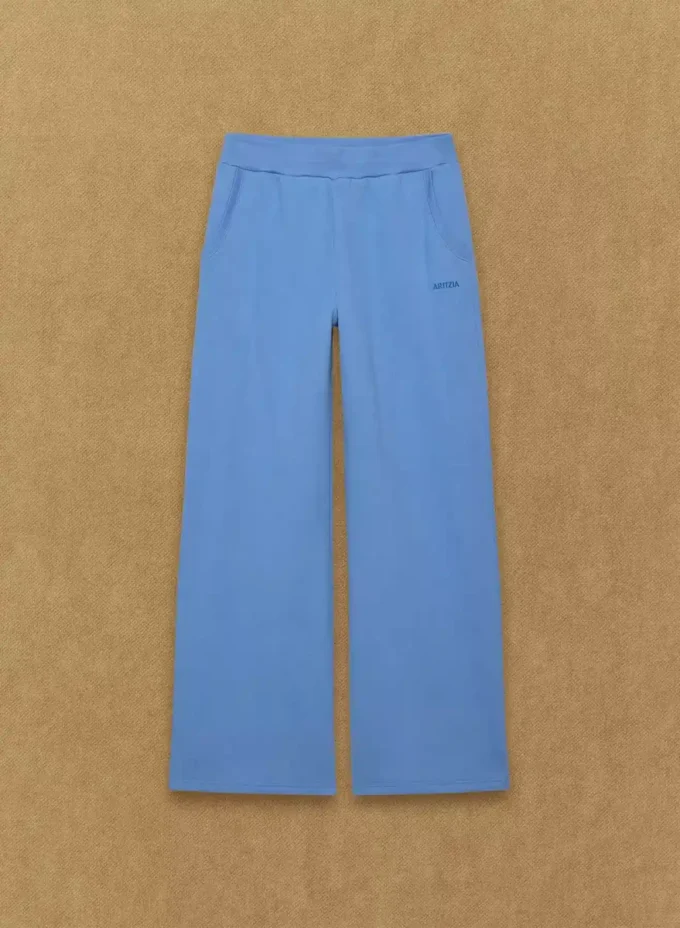 Pantalon de survêtement à larges bandes en molleton douillet