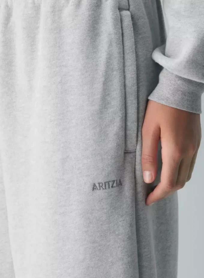 Pantalon de survêtement oversize à taille moyenne et jambes droites