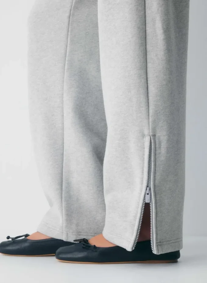 Pantalon de survêtement oversize à taille moyenne et jambes droites