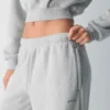 Pantalon de survêtement oversize à taille moyenne et jambes droites