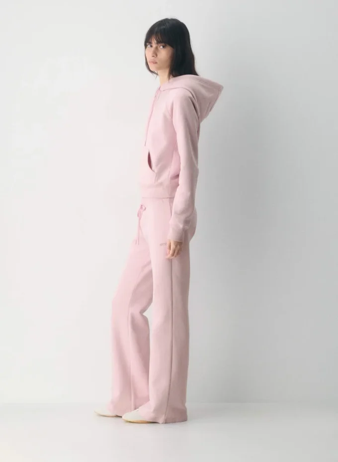Pantalon de survêtement évasé en molleton douillet