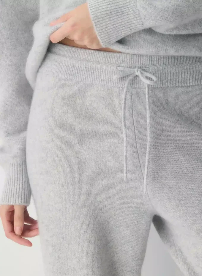 Pantalon large taille haute en cachemire Essential