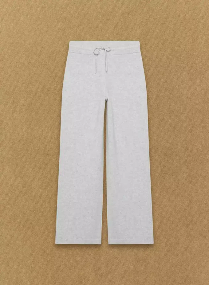 Pantalon large taille haute en cachemire Essential