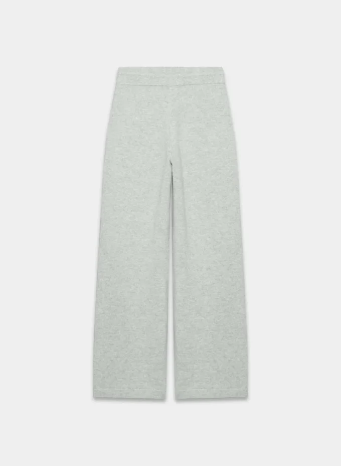Pantalon large taille haute en cachemire Essential
