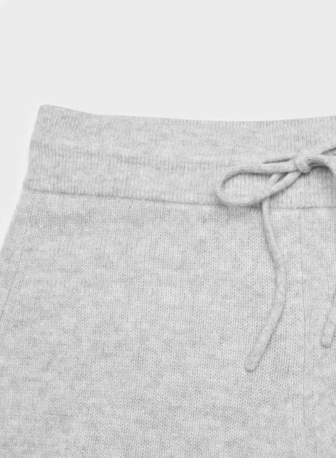 Pantalon large taille haute en cachemire Essential